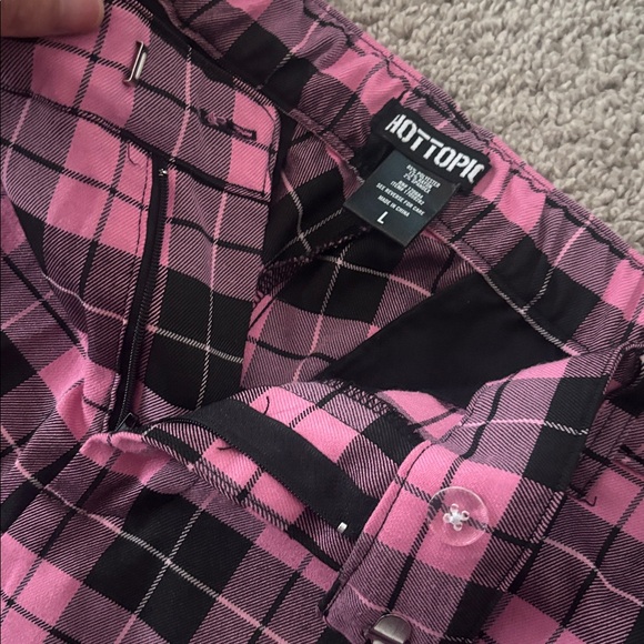 Hot Topic Pants - Hot Topic Pink Plaid Women's Pants